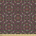 thumbnail image 2 of Ethnic Fabric by the Yard Upholstery, Royal Victorian Style Boho Damask with Middle Eastern Persian Effect Gypsy, Decorative Fabric for DIY and Home Accents, Dark Mauve and Blush by Ambesonne, 2 of 5