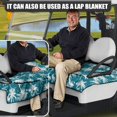 thumbnail image 5 of Renewold Golf Cart Seat Cover Portable Lightweight Golf Towel Blanket with Pockets Keeps Seat Comfortable and Clean Universal Fit for Most Club Cars, Hawaii Palm Tree Teal, 5 of 7