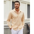 thumbnail image 4 of COOFANDY Men's Button Down Long Sleeve Dress Shirts Wrinkle Free Athletic Fit Untucked Shirt, 4 of 6