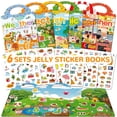 thumbnail image 4 of CREATIVETREES 6 Sets Reusable Sticker Book for Toddlers 3-6, Jelly Sticker Books for Toddler, Travel Sticker Activity Toys for Kids 3 4 5 6 Years Old Girls & Boys, 4 of 10