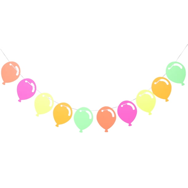 KAKOWELY Guirnalda de globos de papel que brillan en la oscuridad, serpentinas, diseño luminoso, pancarta, decoración para fiestas de bodas