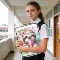 thumbnail image 6 of Haosy Accordion File Organizer Zipper Binder 500 Sheet 6-Tab Expanding File Folder Multi-Pocket 1.2 Inch 3 Ring Cute Sloth with Ice Cream, 6 of 7
