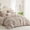 Beige, variant on 3PCS Bohemian high-endDiamond-shaped gridPlain pleated fabricBedding set(1 blanket + 2 pillowcases, excluding the pillow cores)