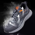 thumbnail image 5 of PEASKJP Shoes for Men Mesh Breathable Lightweight Soft Insole Comfort Gym Shoes Walking Shoes Gray 40, 5 of 5