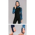 thumbnail image 6 of Attraco Shark Bart Women's Wetsuit One Piece Sunscreen Long Sleeve Hooded Surf Suit, 6 of 8
