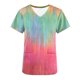 thumbnail image 4 of Fiudx Camisetas para Mujer Top de Trabajo Informal con Cuello En V y Manga Corta Estampado a La Moda para Mujer, 4 of 4