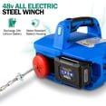 thumbnail image 4 of Landworks Electric Portable Towing Winch - 48V 2Ah Battery System, 1/2 Ton Max, 4 of 6