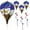 B, variant on KOYPTL 2 Pack 43-Inch Patriotic American Flag & Eagle Hot Air Balloon Wind Spinner Twister Outdoor Hanging Windmill Decor for Garden Lawn Yard Fourth of July Memorial Day and Veterans Day Decorations