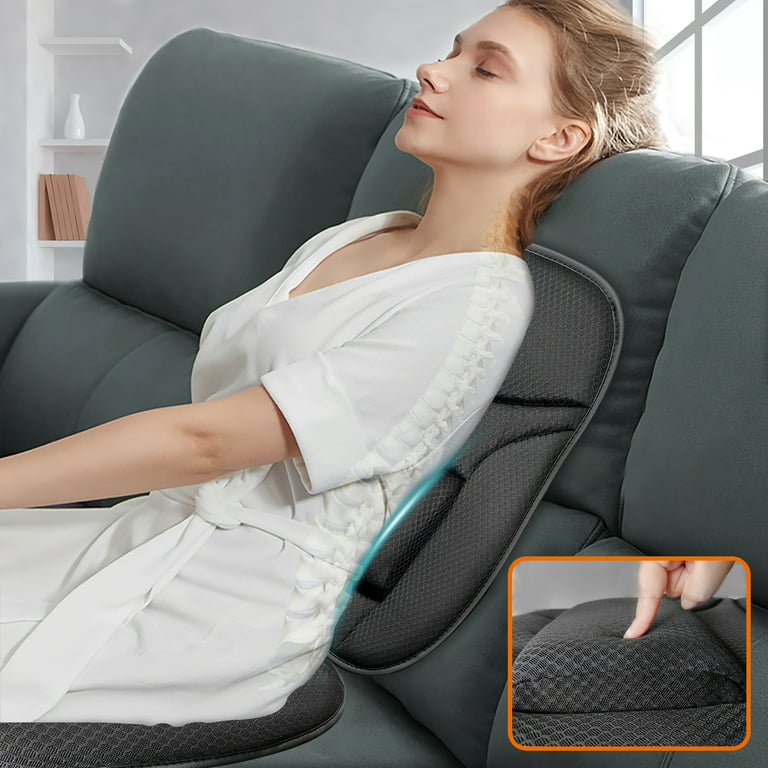 Sojoy Luxury Breathable Lumbar Back Support & Non-Slip Gel Seat Cushion (Black)