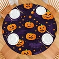 thumbnail image 2 of Halloween Pumpkin Bat Pattern Round Fitted Tablecloth with Elastic Edge,Dining Table Cover Waterproof,Outdoor Round Tablecloth for Camping,Dining,Indoor and Outdoor, 2 of 7