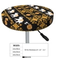 thumbnail image 4 of Disketp traditional Elephant Funda Redonda para Taburete, Funda de Cojín para Silla de Bar Suave y Elástica-14 inch, 4 of 7
