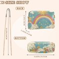 thumbnail image 4 of FORMRS Women Crossbody Purse with Chain Strap Vegan Leather Shoulder Handbag, Retro Beige Rainbow, 4 of 7