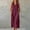 Wine, variant on QUNYINEY Sleeveless Women Summer Dresses A Line Casual Faux Cotton Linen Long Sundress Hooded Button Solid Loose Fit with Pockets Dresses