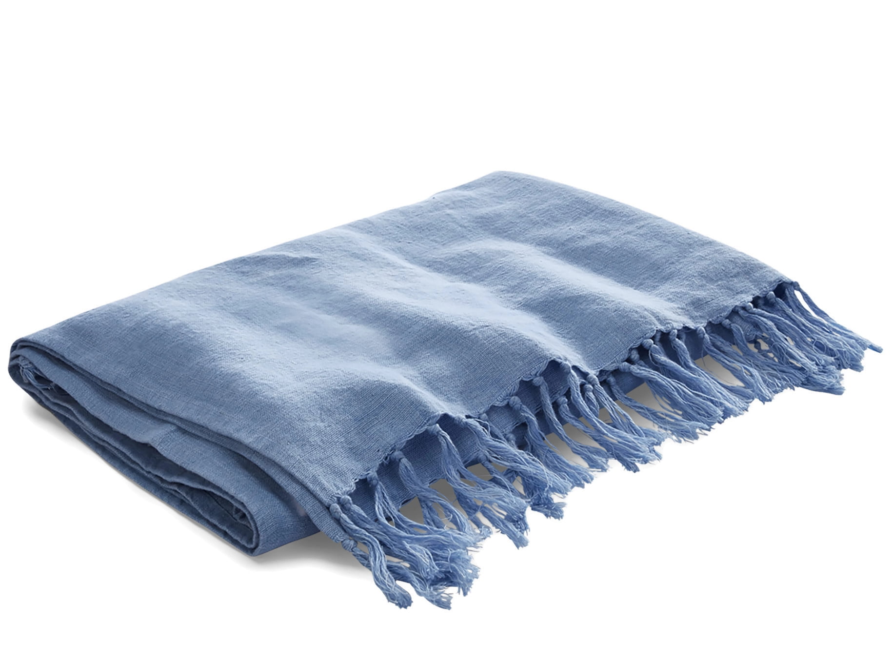 Ralph Lauren Home Meadow Lane Britt Linen Throw Blanket 54 X 72 Blue Walmartcom Walmartcom