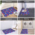 thumbnail image 6 of DouZhe Doormat Non-Slip Washable Floor Mat, Indoor Area Rug Hearts Stars Eyes Doodles Pattern Carpet, 24x16 inches, 6 of 7
