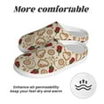thumbnail image 6 of Fotbe Valentine'S Day Rose Pattern Women's Fuzzy Curly Fur Memory Foam Loafer Slippers Indoor Outdoor Slippers Winter Home Shoes-44/45, 6 of 7