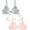 Blushing Rose/White/Grey Heather, variant on Women's Smooth Cotton T-Shirt Bra Pack - Ultra-Soft, Flexible, and Invisible Under Tees