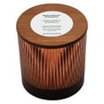 thumbnail image 4 of Better Homes & Gardens Farm Apple Pumpkin Scented Cotton 2-Wicks Ribbed Mecury Glass Jar Candle with Wooden Lid 12oz, 4 of 7