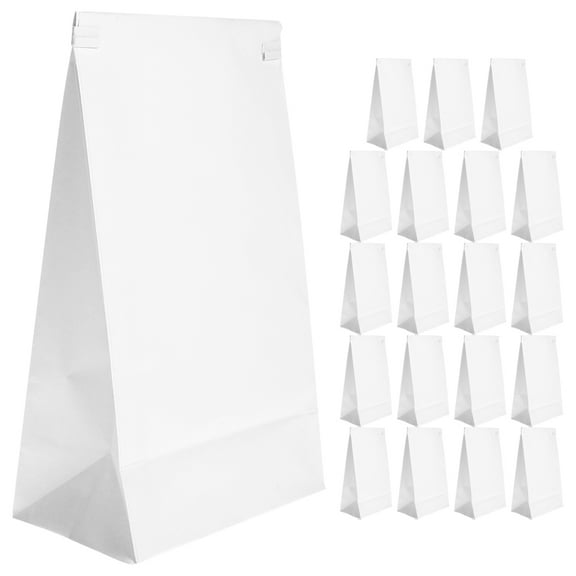 ibasenice Disposable Vomit Bags for Travel Made from Paper Ideal for Cars Airplanes Compact and Waterproof 20Pcs White