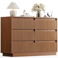 thumbnail image 3 of UPGO 44.8'' Fluted Dresser for Living Room, Bedroom, Hallway, Entryway with Deep 6 drawers, Wooden Dresser, 3 of 11