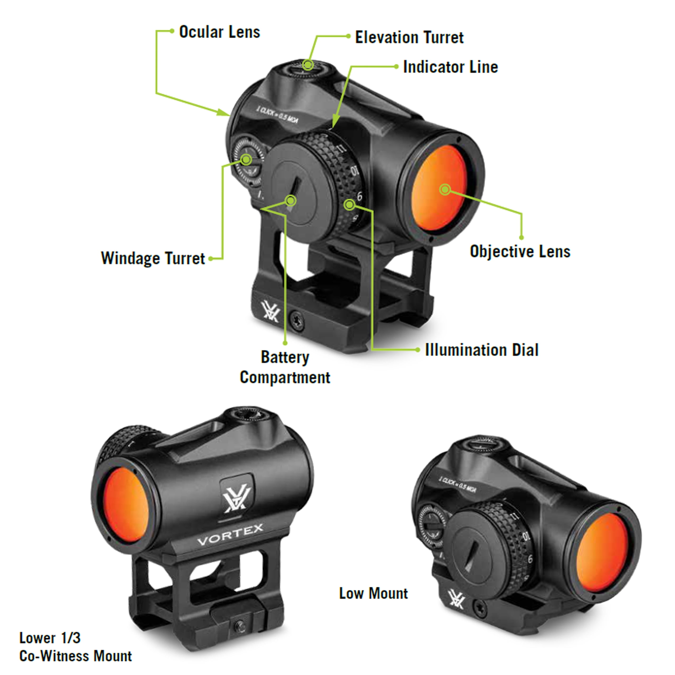 Vortex Triumph Red Dot Sight - 2 MOA