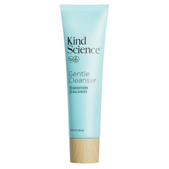Kind Science by Ellen DeGeneres Limpiador facial suave - Jabón facial para mujeres y removedor de maquillaje con vitamina C iluminadora de la piel - Limpiador facial para piel seca - Sin tintes de par
