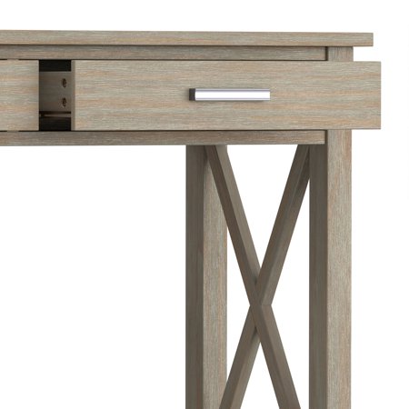 Simpli Home - Kitchener Rectangular Contemporary Wood 2-Drawer Console Table - Distressed Gray