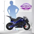 thumbnail image 3 of Mini Gas Power Pocket Bike Motorcycle for Kids, 40CC 4-Stroke Ride on Toys, Dual Brake, Max Speed 20 Mph, Max Weight 165 LB, Max Speed 18Mph, Age 8+, 3 of 8