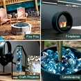 thumbnail image 4 of miduoudo-10-Pounds Fire Glass Diamonds for Propane Fire Pit, 1 Inch Blended Firepit Glass Rocks Stones for Gas Fireplace and Fire Pit Table - Cobalt Blue+Crystal Ice+Caribbean Blue, 4 of 4