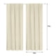 thumbnail image 3 of Cortinas semitransparentes con varilla, color beige, tamaño 100x200 cm, paquete de dos piezas., 3 of 6