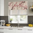 thumbnail image 4 of Spring Flowers Curtain Valances for Windows, Kitchen Valance Window Treatments Panel 2 Pack, Country Pink Peach Blossoms Botanical Floral Rod Pocket Short Curtains for Bathroom Bedroom 54 x 18 Inch, 4 of 8