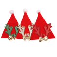 thumbnail image 2 of Gorro de Navidad, regalo de Navidad, para niños, adultos, muñeco de nieve, anciano, ciervo, vellón, forma de asta, decoración, sombrero de vestir, 2 of 5