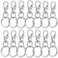 thumbnail image 1 of Silver Swivel Clips 60 Sets 32mm Long Clip 20mm Key Ring, 1 of 6