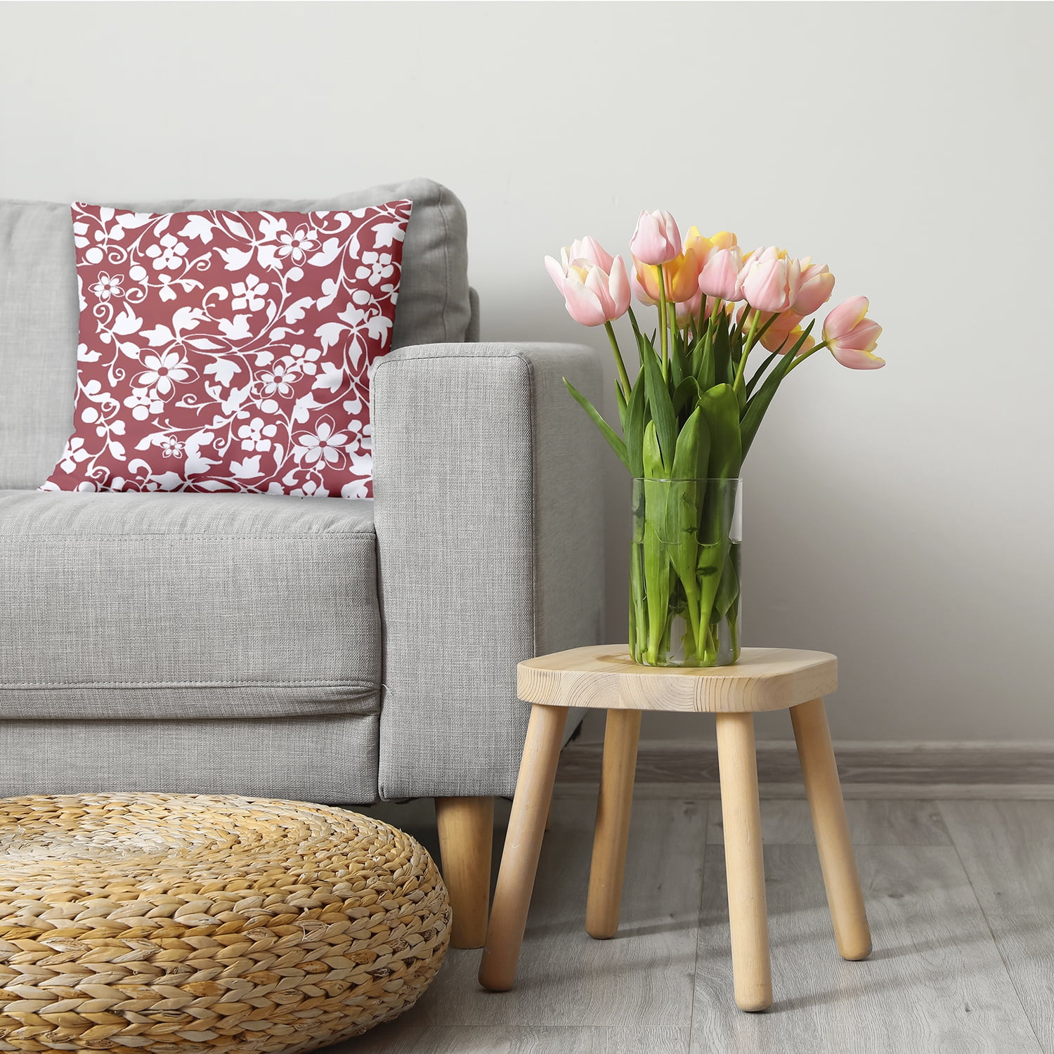 18" x 18" Simply Daisy Evelyn Decorative Throw Pillow
