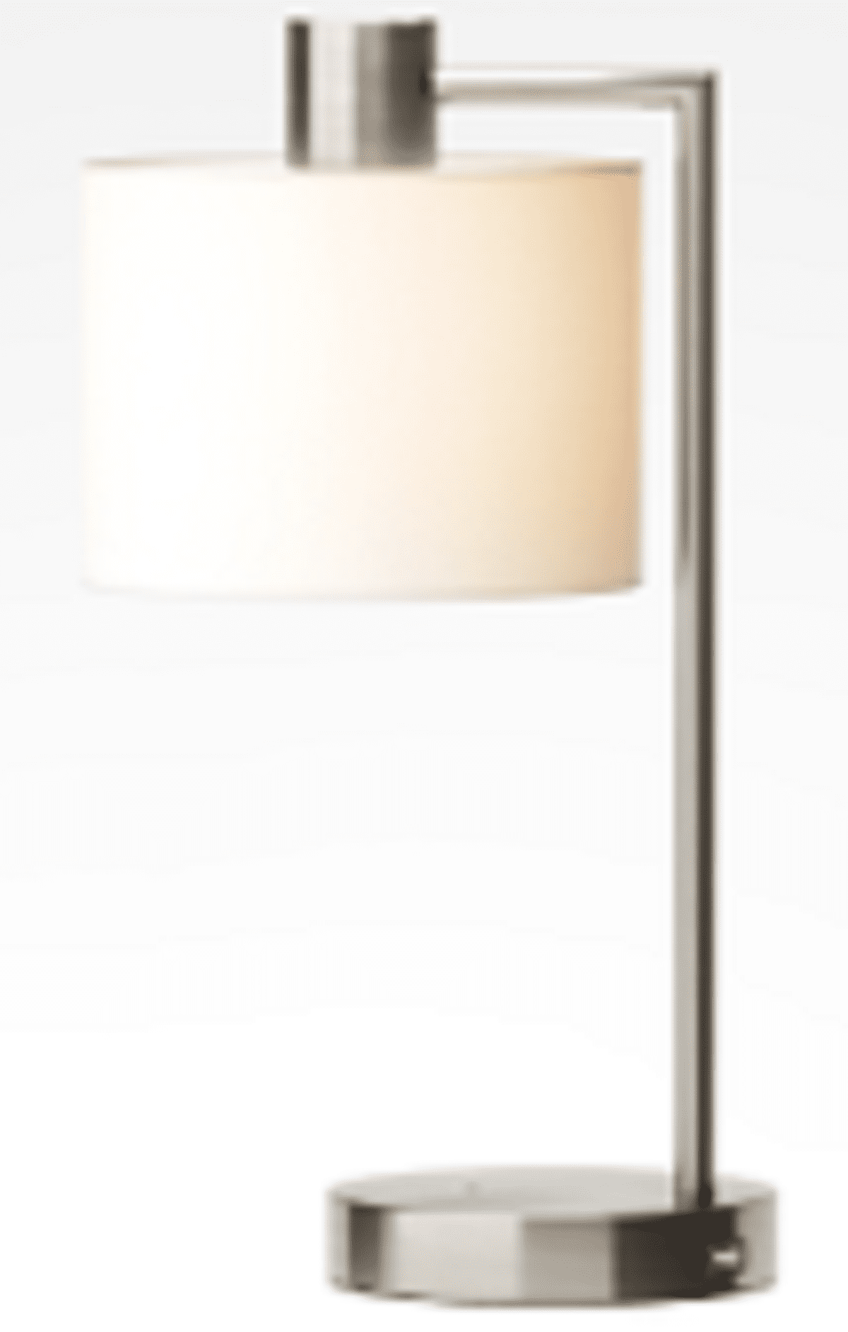 Better Homes & Gardens 18" Silver Metal Table Lamp with Fabric Hardback Shade