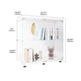 thumbnail image 2 of Glass Display Cabinet with 2 Shelves, Curio Cabinets with Double Door, 5mm Tempered Glass Display Shelf for Collectibles, Large Capacity Floor Standing Bookshelf Quick Installation for Living Room, 2 of 6