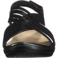 thumbnail image 2 of Clarks 26140966: Women's Loomis Cassey Black Leather Sandals (8.5 B(M) US Women), 2 of 3