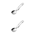 thumbnail image 2 of Yuarrent Cuchara plegable de acero inoxidable Tenedor Senderismo Camping Cook Picnic Vajilla Como se muestra 2piezas Yuarrent CBP009244, 2 of 4