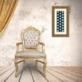 thumbnail image 3 of Grey, Jace 7x14 Gold Ornate Wood Framed with Double Matting Museum Art Print Titled - Floral Blue Glow, 3 of 4