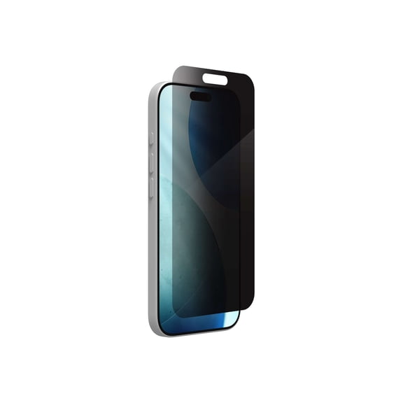 ZAGG Privacy XTR Screen Protector for iPhone 17 - 4-Way Privacy Full-Screen Filter 5X Stronger Fingerprint-Resistant Tempered Glass Smooth Feel Easy Two-Step Installation
