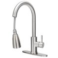 thumbnail image 4 of Single Handle, Pull-Out Sprayer, Modern Water Tap Stainless Steel 3/8" Kitchen Faucet, 4 of 8
