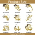 thumbnail image 2 of 9pcs 1.6x1.6 Inch Fish Pattern Metal Stickers Fishing Self Adhesive Gold Stickers Fish Theme Metal Gold Stickers for Scrapbooks DIY Resin Crafts Phone Decor, 2 of 7