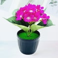 thumbnail image 4 of Kripyery Visual Fake Potted Plant Artificial Plastic Decorative Delicate Flower Bonsai for Office, 4 of 8