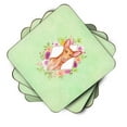 thumbnail image 2 of Pharaoh Hound Green Flowers Foam Coaster Set of 4, 2 of 4