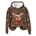 thumbnail image 4 of Futezty Christmas Sweaters for Women 2024 Fleece Winter Warm Hoodie Long Sleeve Crewneck Pullover Sweatshirts, 4 of 4