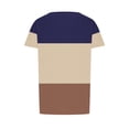 thumbnail image 5 of ZyeKqe Womens Tunic Tops Casual Summer Crew Neck Short Sleeve Tshirts Color Block Loose Fitted Blouses, 5 of 5