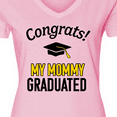 thumbnail image 4 of Inktastic Congrats My Mommy Graduated with cap Women's V-Neck T-Shirt, 4 of 5