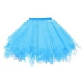 thumbnail image 1 of GPOECD Jupe Tutu pour Femmes Plissée Courte Jupe de Danse pour Adultes Jupe Colorée à Étages pour Femmes G, Taille Unique, 1 of 3