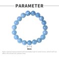 thumbnail image 2 of 1 elastic aquamarine gemstone bracelet with 8mm 9mm beads, suitable for birthday gifts for men and girls, 2 of 5