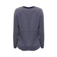 thumbnail image 4 of Long Sleeve Shirts For Women Casual Striped Tops Crew Neck Knit Ribbed Basic T Shirts Womens Long Sleeve Tops, 4 of 4